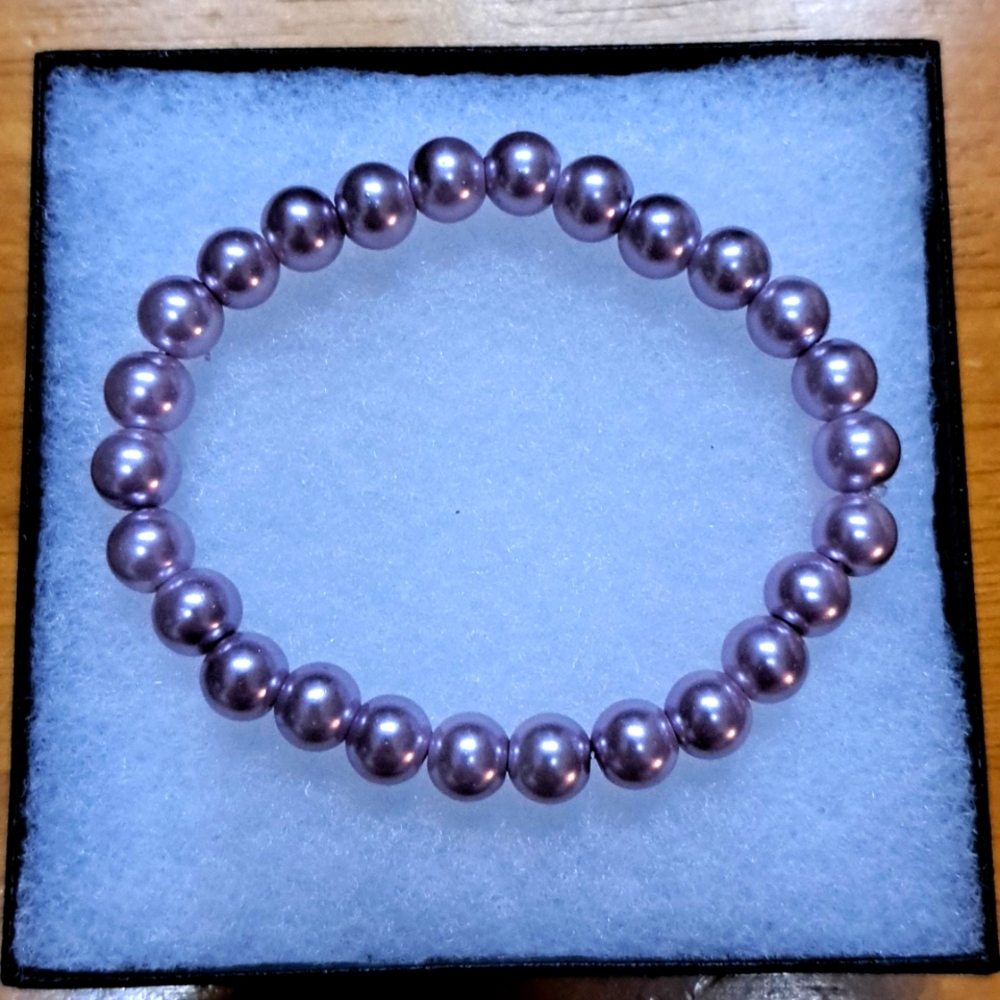 Plum Pearl Bracelet